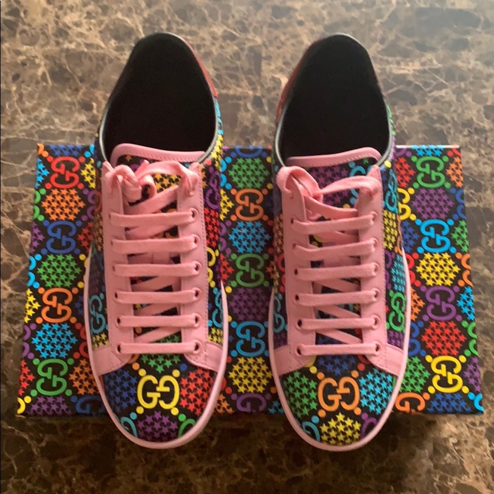 Gucci GG Monogram Psychedelic Ace Limited Sneakers - Picture 5 of 13